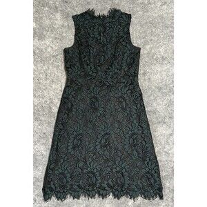 Eliza J. Lace Sheath Dress Women's 4P Green Lined Wedding Formal